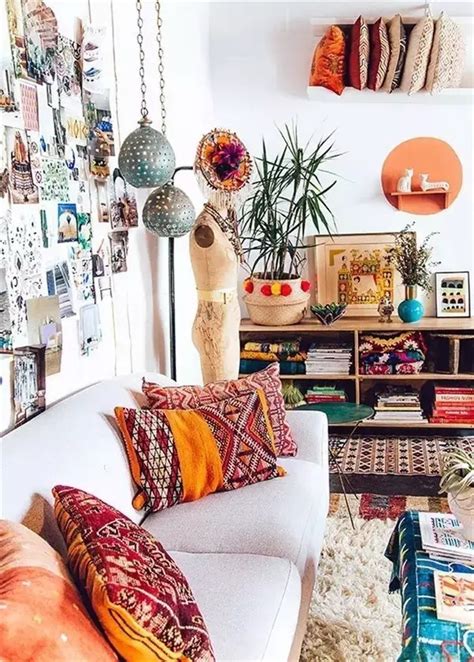 Mix and Match Patterns in a Boho Chic Room