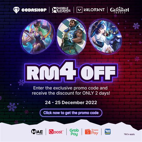 Mlbb, Valorant, Genshin Impact: Get Promo Code Here To Receive Rm4  Discount! | Codashop Blog My