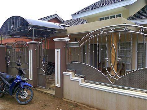 MODEL VARIASI PAGAR BERBAHAN BESI DAN STAINLESS | Outdoor decor, Model