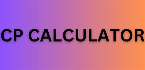 Mabi Cp Calculator