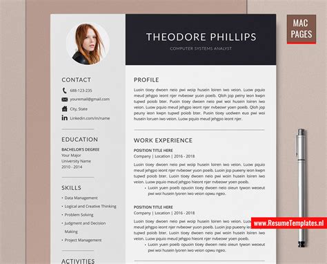 Mac Pages Resume Templates Free