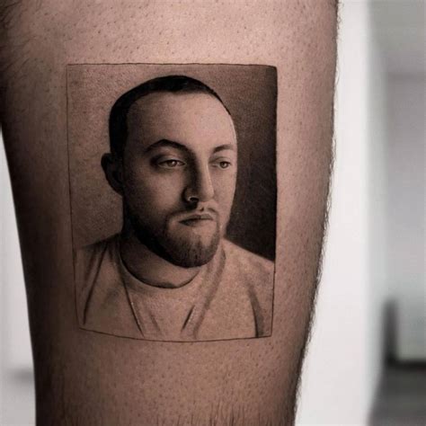 Mac Miller Portrait Tattoo