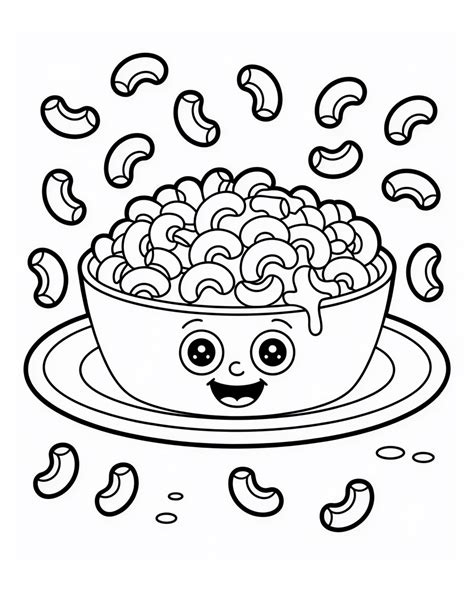 Mac N Cheese Coloring Page