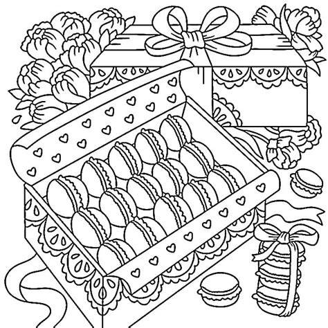 Macaron Coloring Pages
