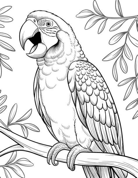 Macaw Coloring Page