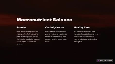 Macronutrient Balance Matters