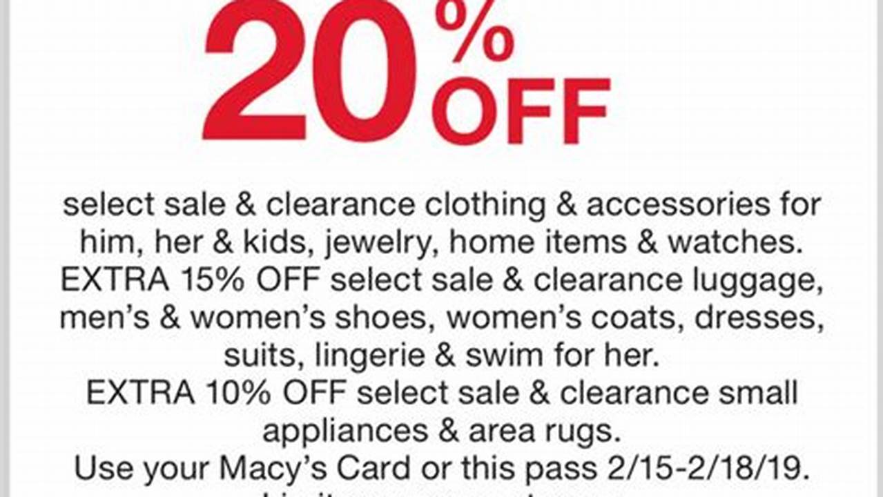 Macy'S Coupon Code January 2024 Code