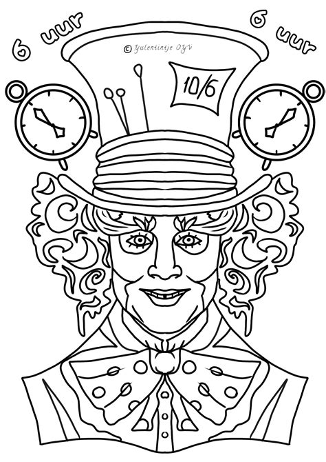 Mad Hatter Coloring Pages