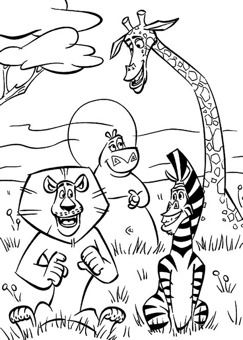 Madagascar Animals Coloring Pages
