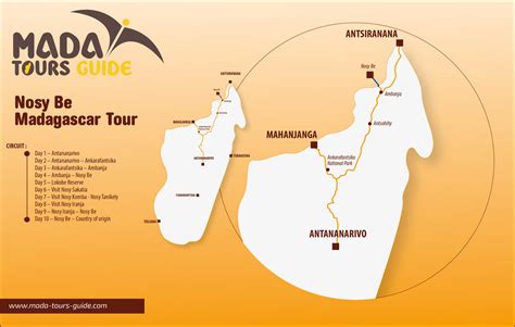 Madagascar tour map