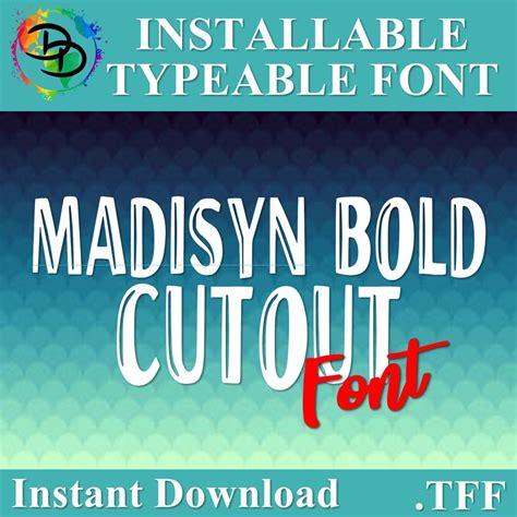 Download Madisyn Bold Digital Font DXF Files