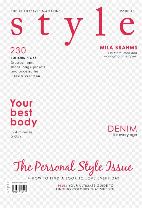 Magazine Cover Template Png