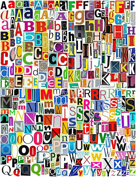 Magazine Letters Collage