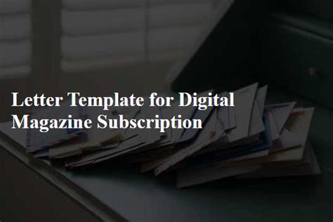 Magazine Subscription Letter Headline
