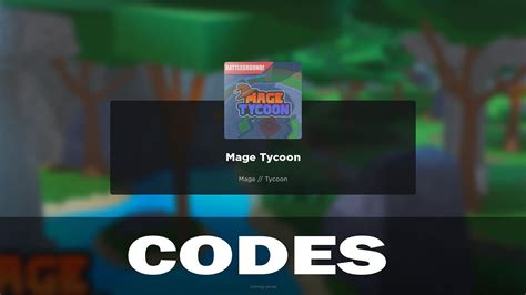 Mage Tycoon Codes - Roblox