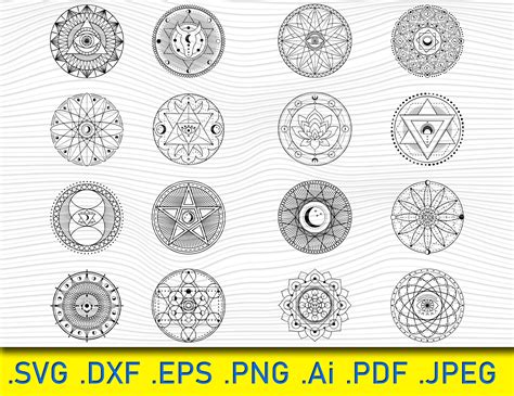 Download Magic Symbols. Esoteric, Witchcraft Files DXF Files