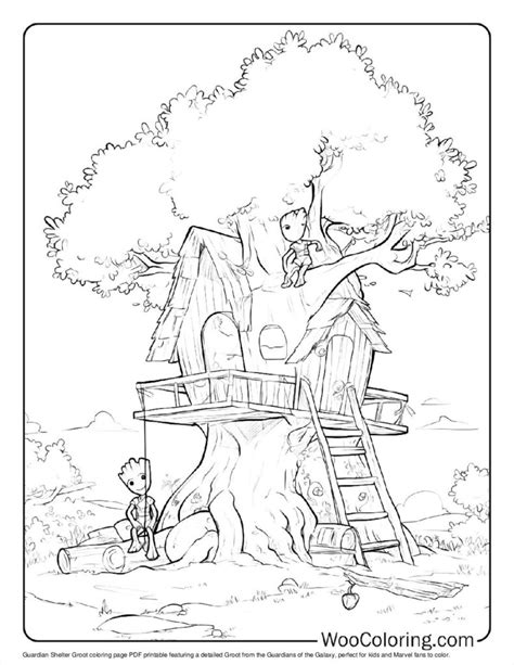 Magic Treehouse Coloring Pages