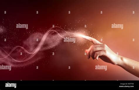 Magical Hand Conceptual Image Sparkles