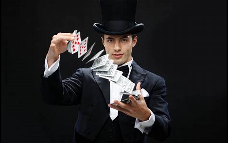Magician Performing A Trick