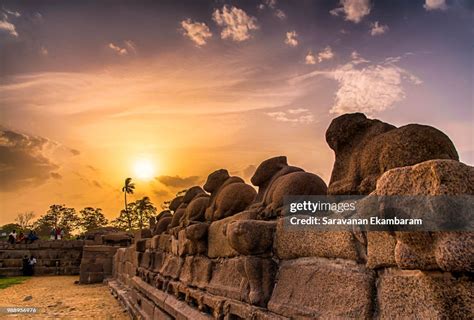 Mahabalipuram beach sunset