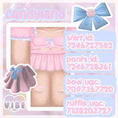 Maid/Candy Kawaii Roblox Outfit Codes with matching accessories 