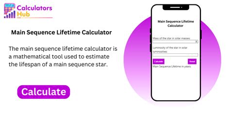 Calculate the Lifespan of Stars with Main Sequence Lifetime Calculator - A Comprehensive Tool for Astronomy Enthusiasts