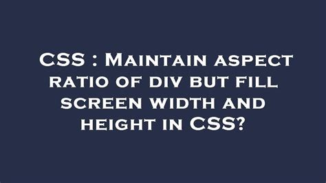 div keeping aspect ratio according to width of window