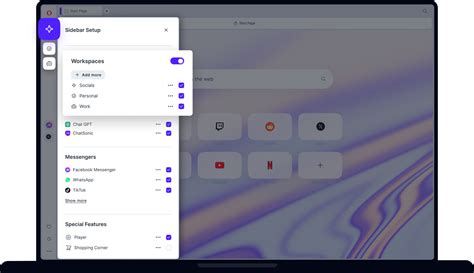 Maintain workspaces for your browser
