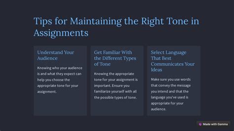 Maintaining the Right Tone