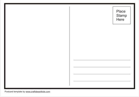 Make Your Own Postcard Template