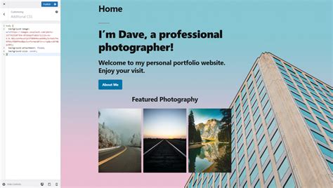 Make A Picture A Background On WordPress Using The Theme Customizer