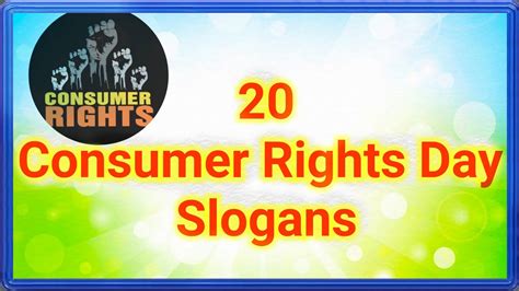 Make A Slogan That Expresses The Rights Of A Consumer