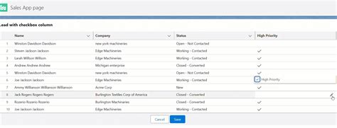 Make Checkbox Fields With A Table