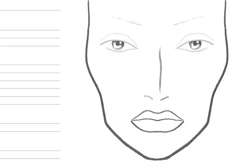 Makeup Face Template Printable Pdf