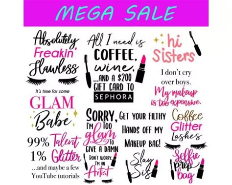 Download Makeup Quotes Bundle DXF Files