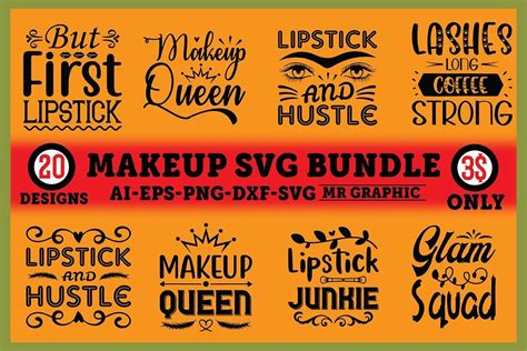 Download Makeup SVG Bundle Creativefabrica DXF Files