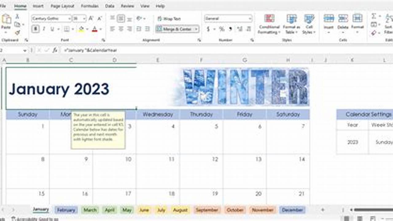 Making Calendar In Excel