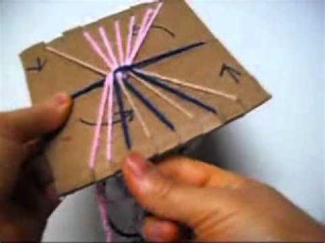 Making Friendship Bracelets With Cardboard Square