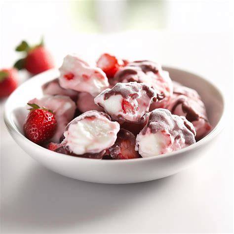Frozen Strawberry Yogurt Clusters Recipe
