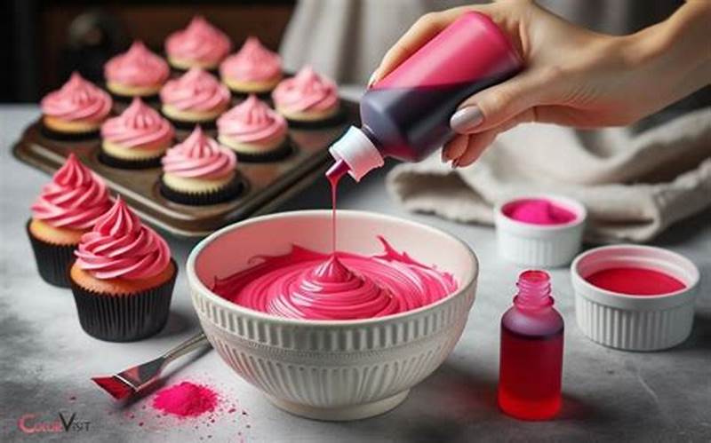 Making Hot Pink Icing Color Using Food Coloring