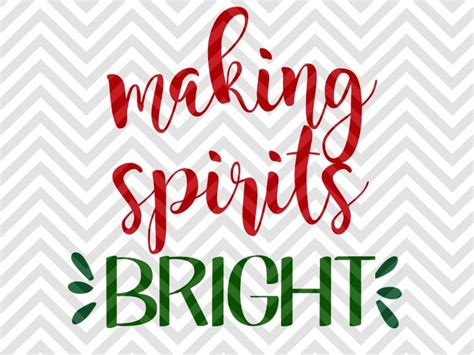 Making Spirits Bright SVG and DXF Cut File
