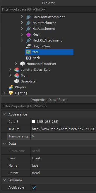 Making a Transparent Avatar (Face not disappearing) - Scripting