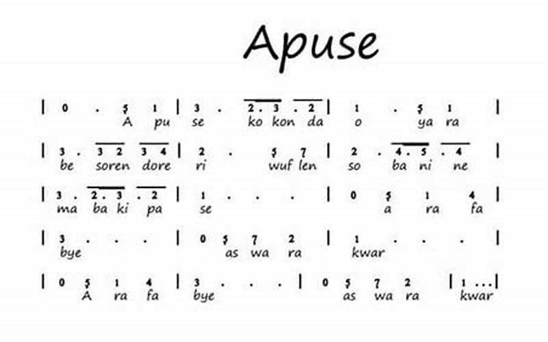Makna Lagu Daerah Apuse