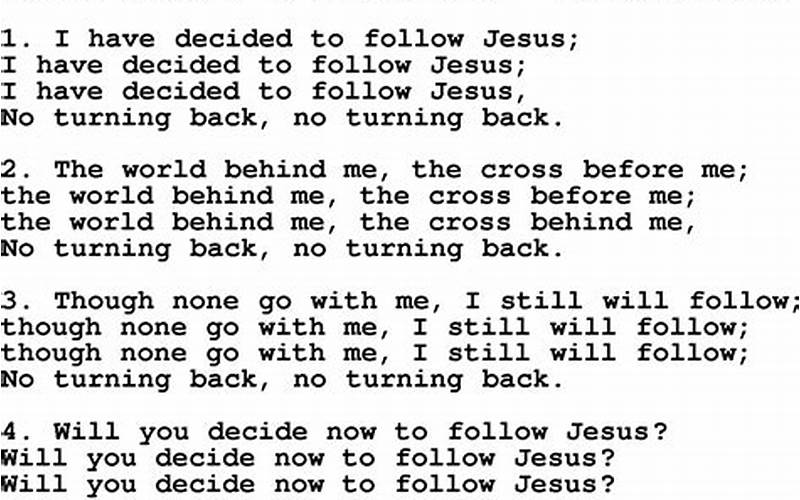 Makna Lagu I Have Decided To Follow Jesus