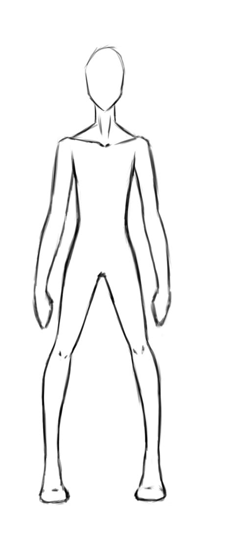 Male Body Template Drawing
