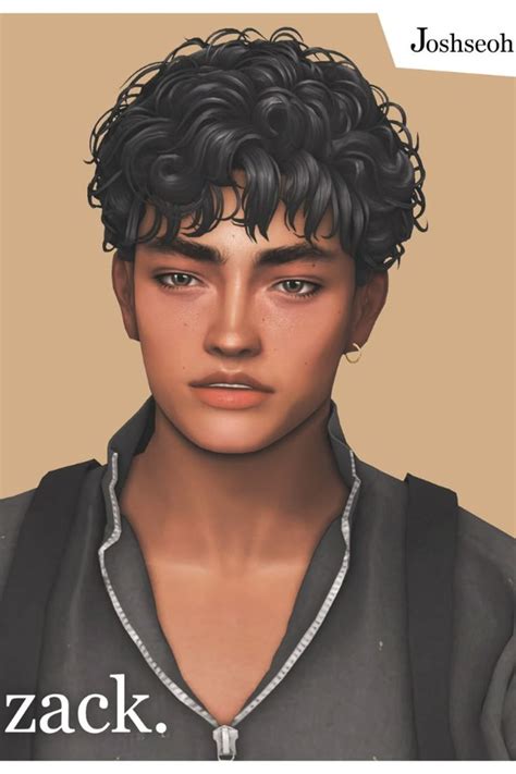 Male Curly Hair Sims 4