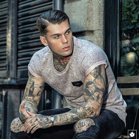 Strong and handsome men with tattoos