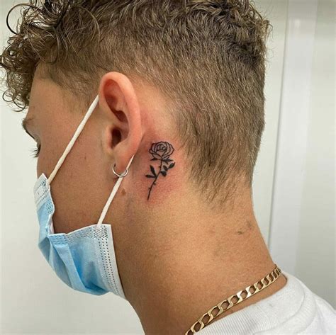 Male Tattoos Behind Ear
