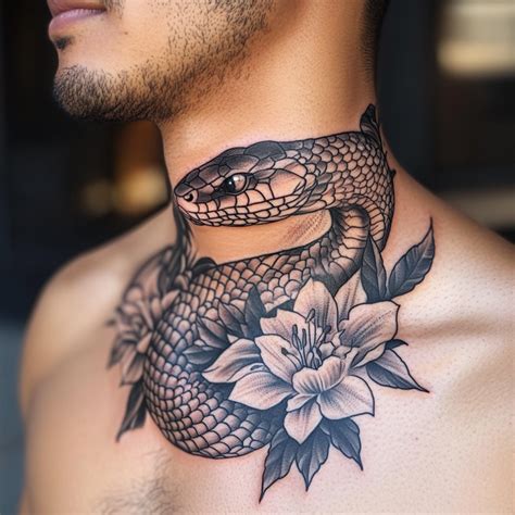 Male Throat Tattoos