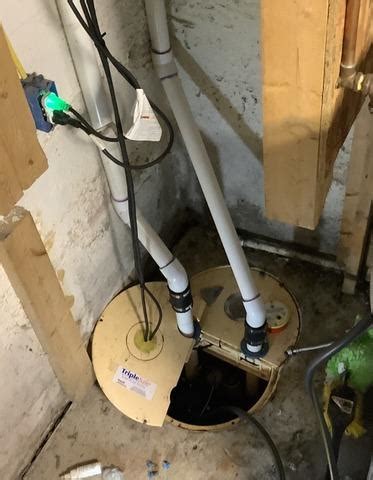 Malfunctioning sump pump in basement